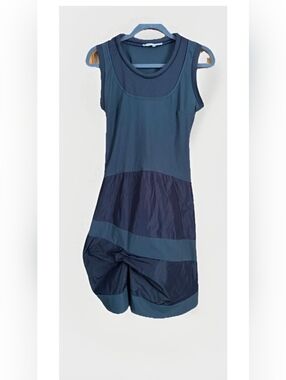 Sun Light Paris Corset Tie Back Paneled Mixed Media Midi Dress Size 1, France